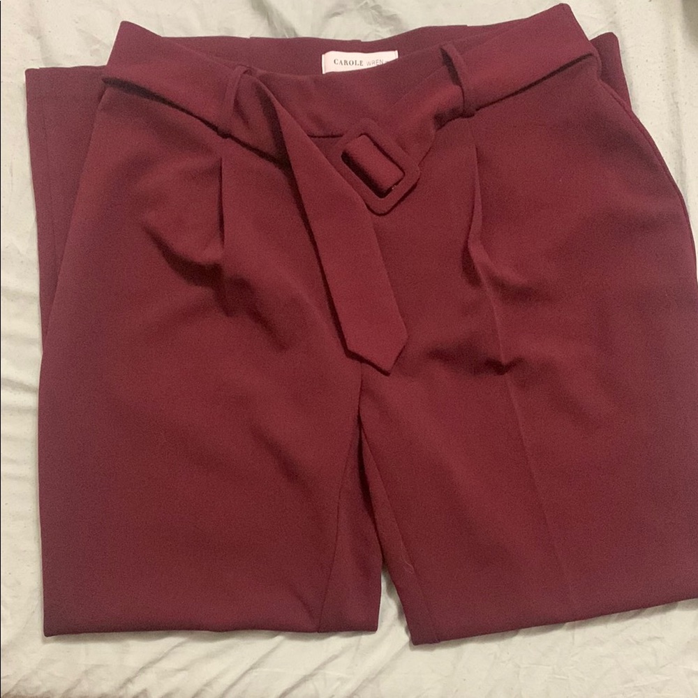 Wine Slacks with Belt